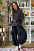 Tiby Funnel Neck Layering Top Leopard Black